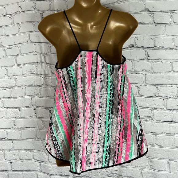 NEW Milly crop top halter top stripes multicolored size small - Picture 8 of 14